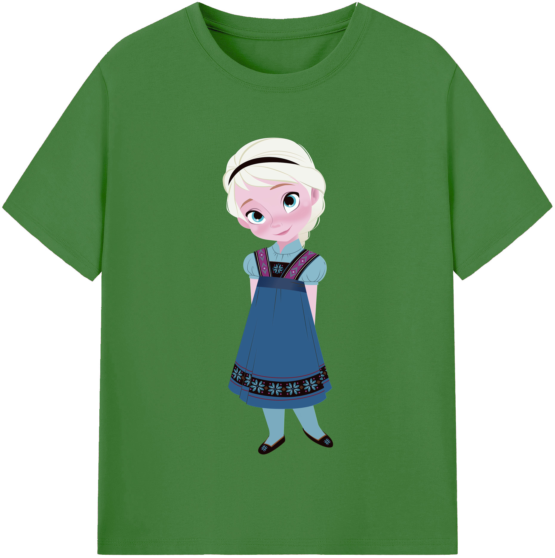 （画像用） アナと雪の女王 アンナ エルサ Frozen Anna Elsa レディースカジュアルプリントTシャツ（綿100％）